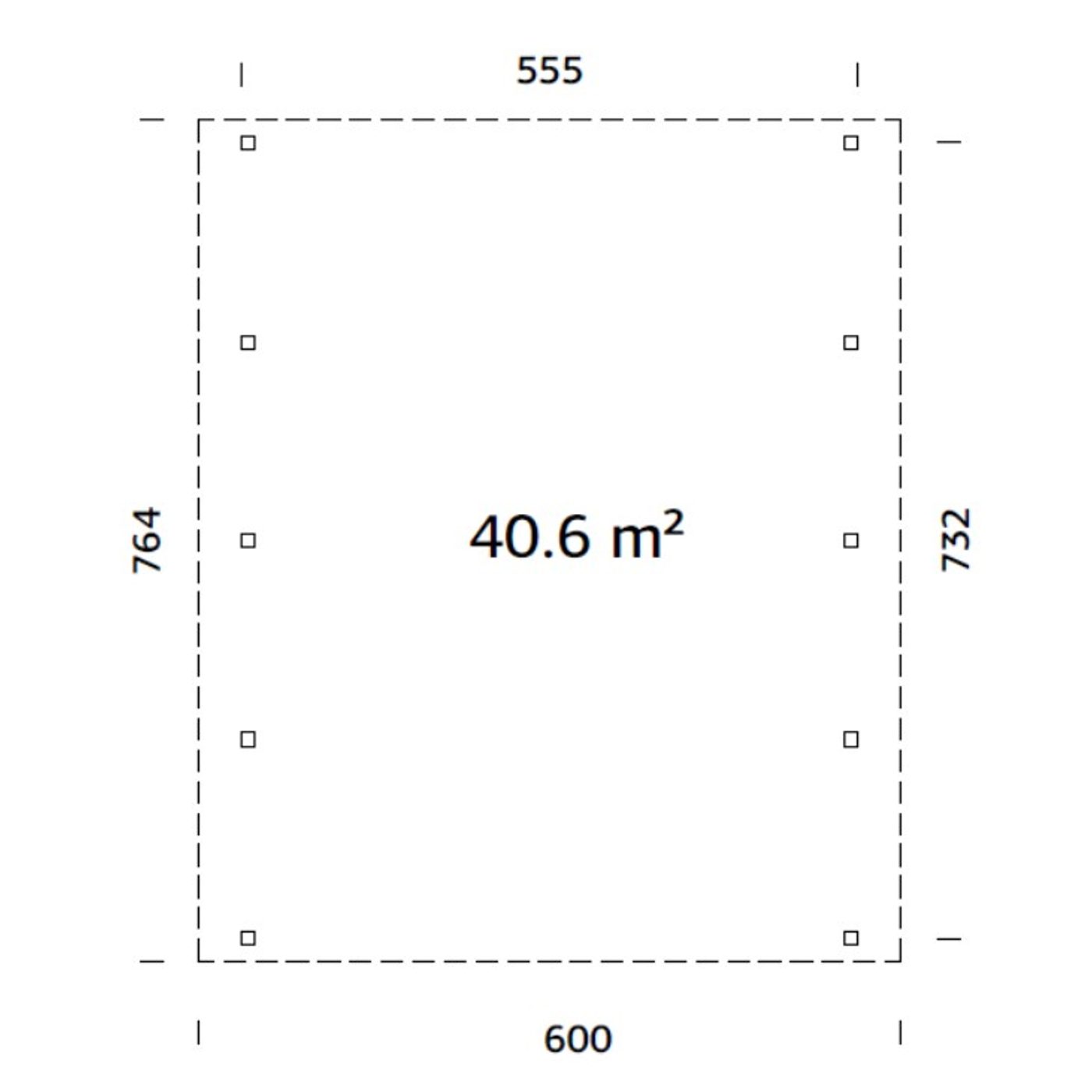 Carport Palmako Karl 40,6 m2
