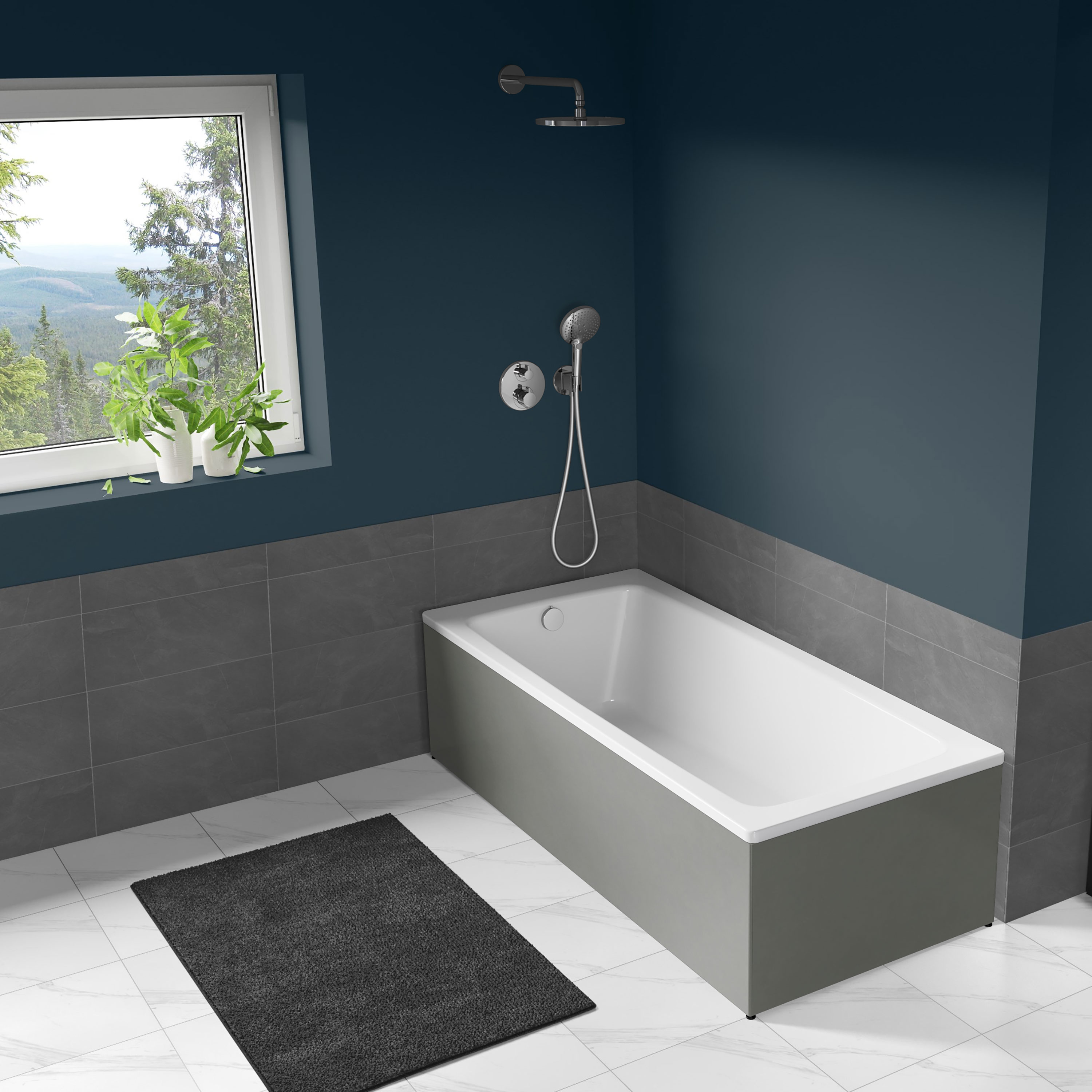 Badkar Langenfeld Cayono 1700 mm, Cemento Spa - Installation/montering finns att köpa till