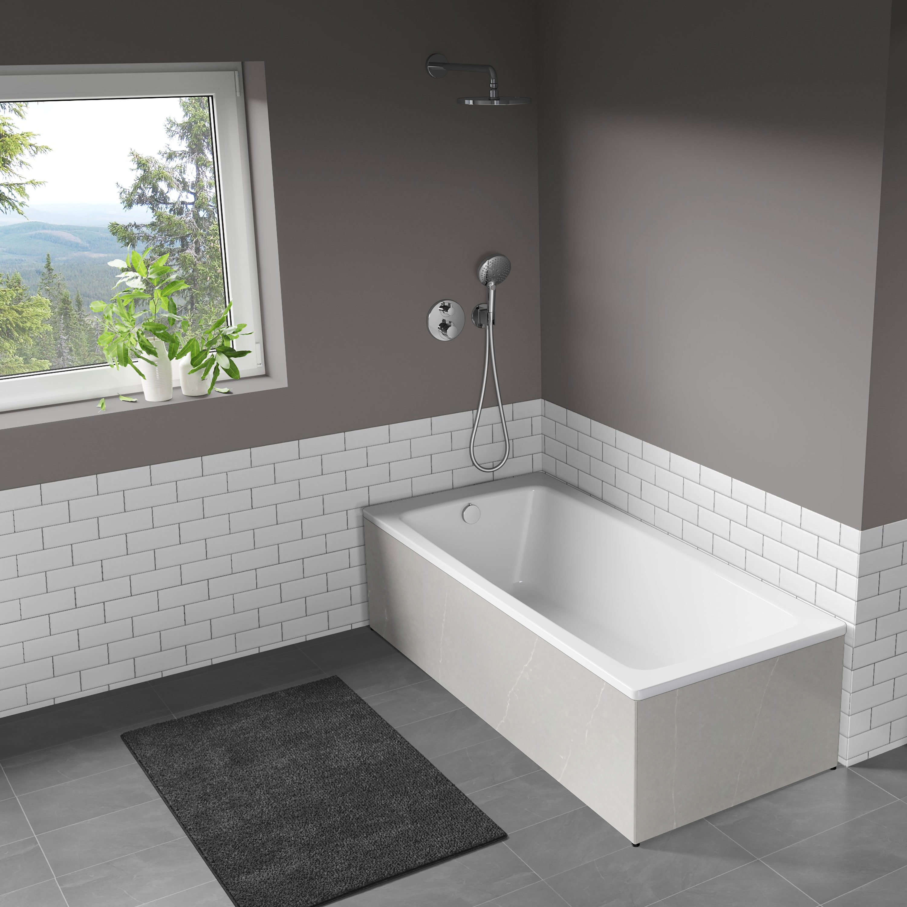 Badkar Langenfeld Cayono 1700 mm, Eternal Serena - Installation/montering finns att köpa till