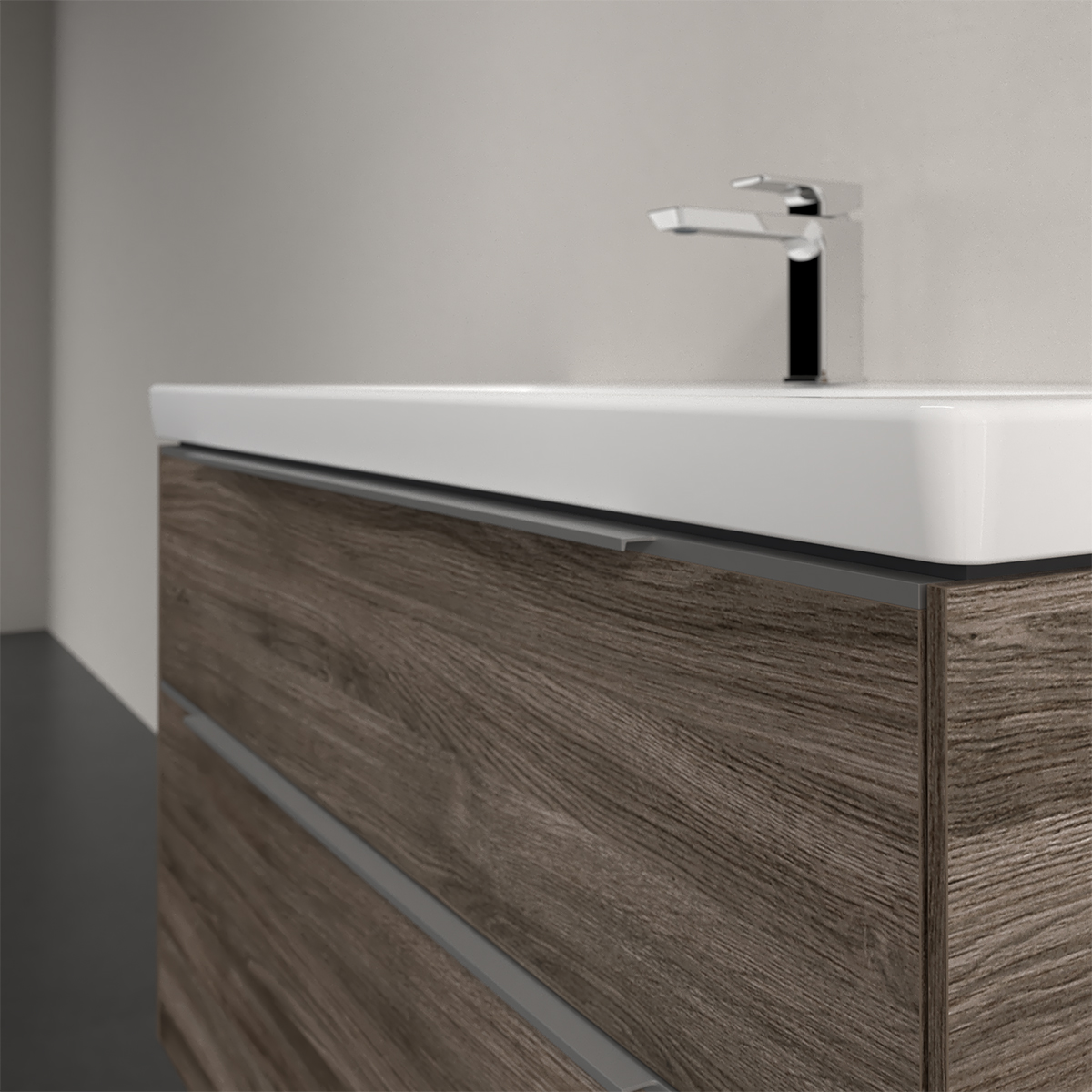 Tvättställsskåp Villeroy & Boch Subway 3.0 med 2 Lådor