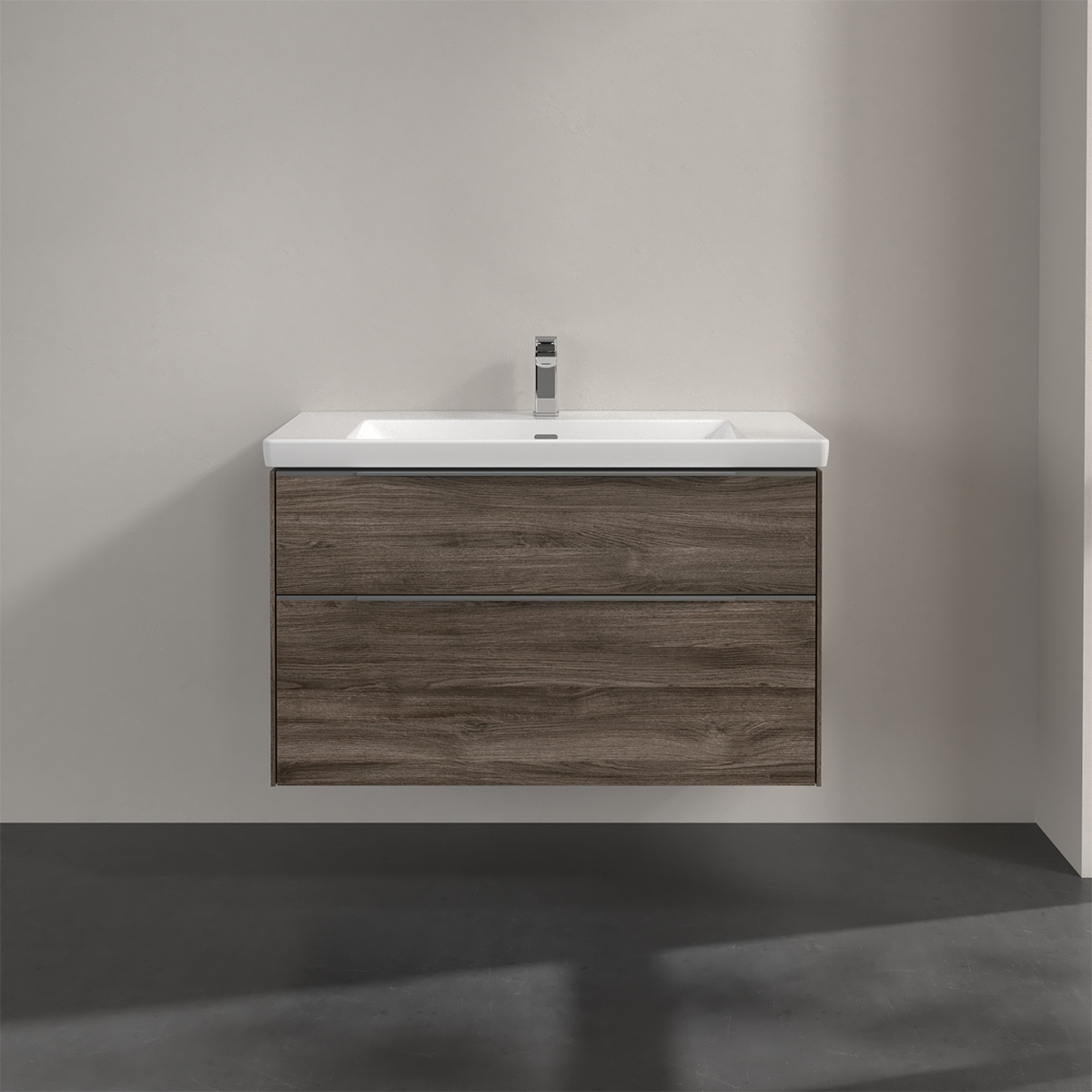 Tvättställsskåp Villeroy & Boch Subway 3.0 med 2 Lådor