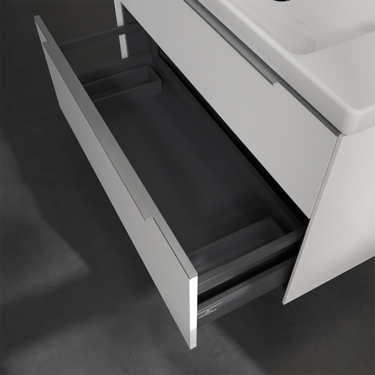 Tvättställsskåp Villeroy & Boch Subway 3.0 med 2 Lådor