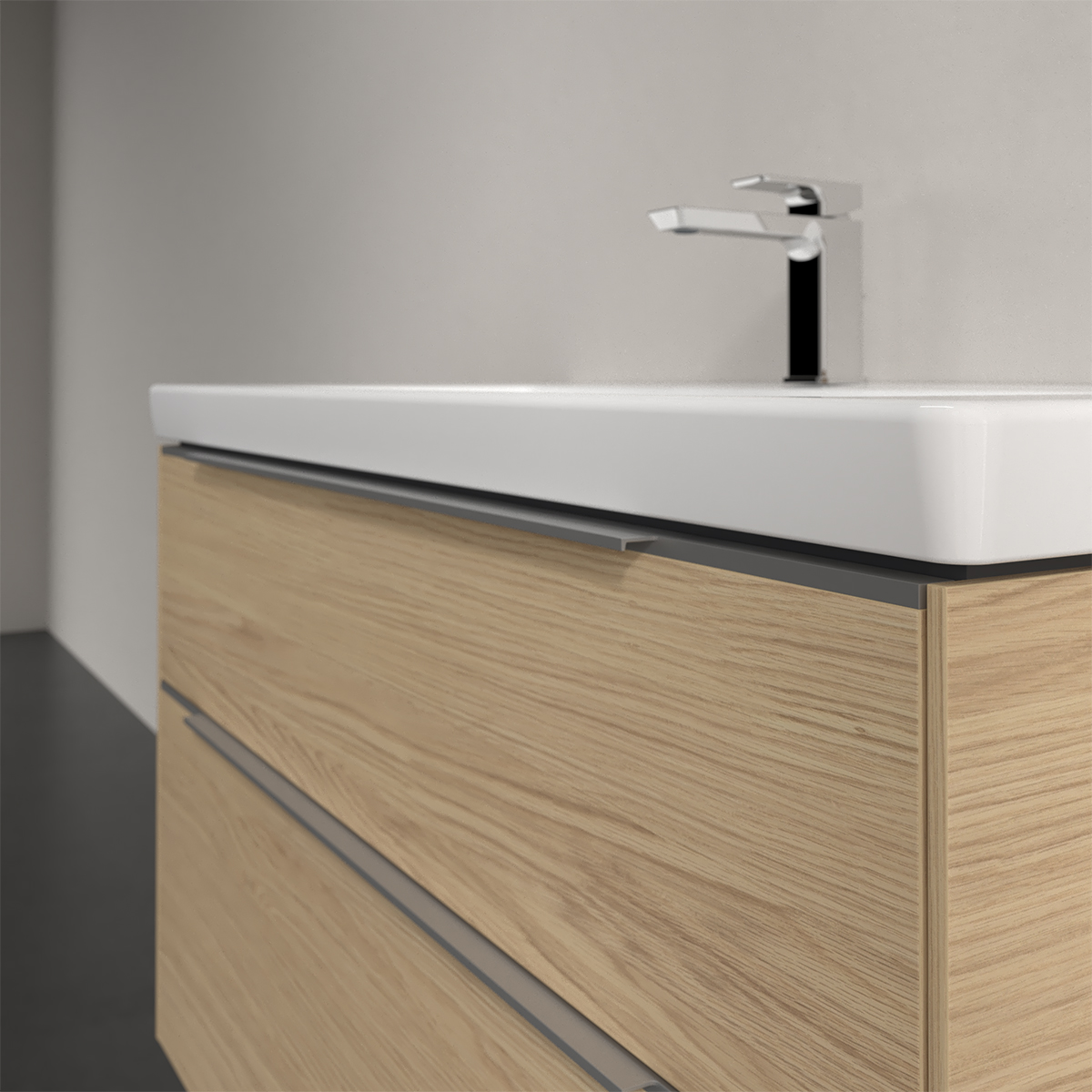 Tvättställsskåp Villeroy & Boch Subway 3.0 med 2 Lådor