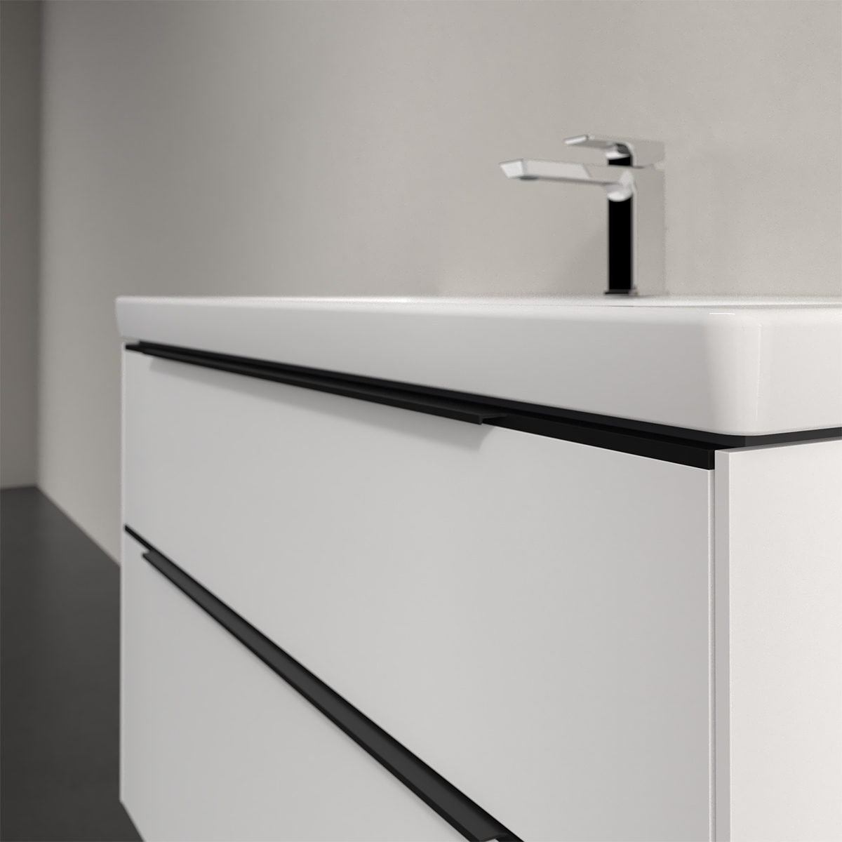 Tvättställsskåp Villeroy & Boch Subway 3.0 med 2 Lådor