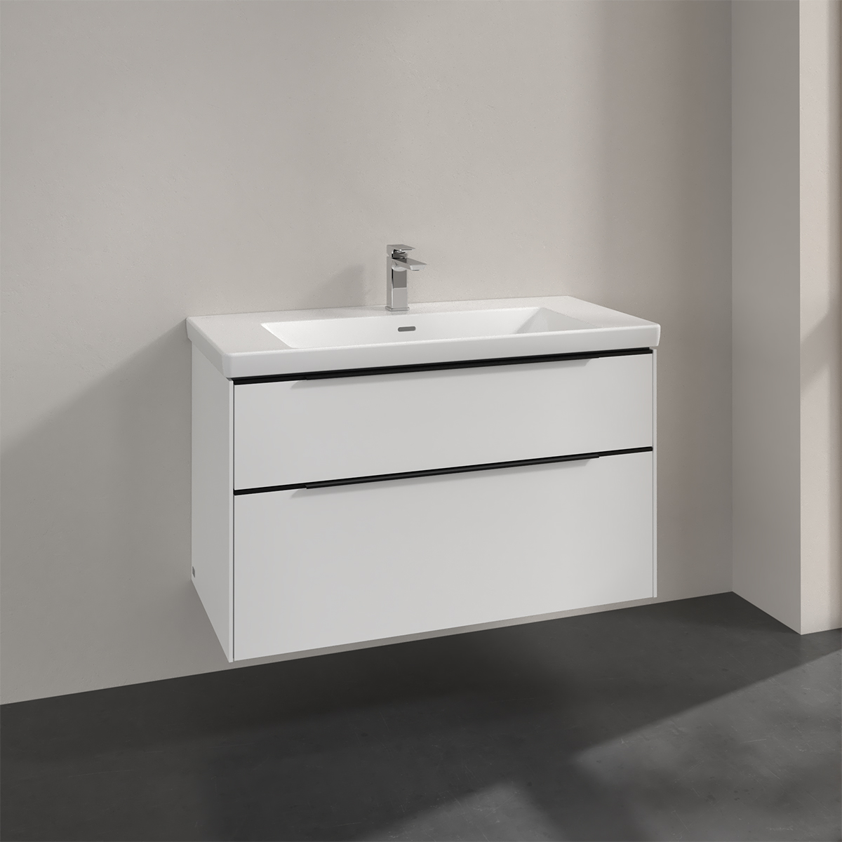 Tvättställsskåp Villeroy & Boch Subway 3.0 med 2 Lådor