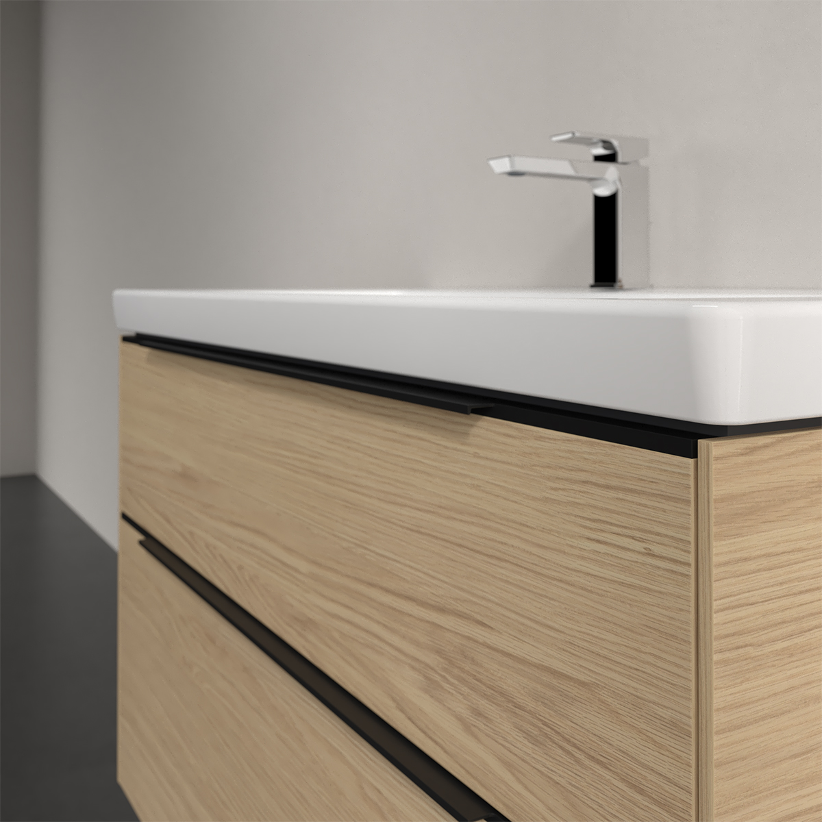 Tvättställsskåp Villeroy & Boch Subway 3.0 med 2 Lådor