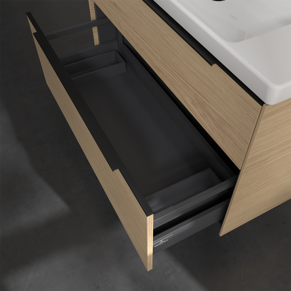 Tvättställsskåp Villeroy & Boch Subway 3.0 med 2 Lådor