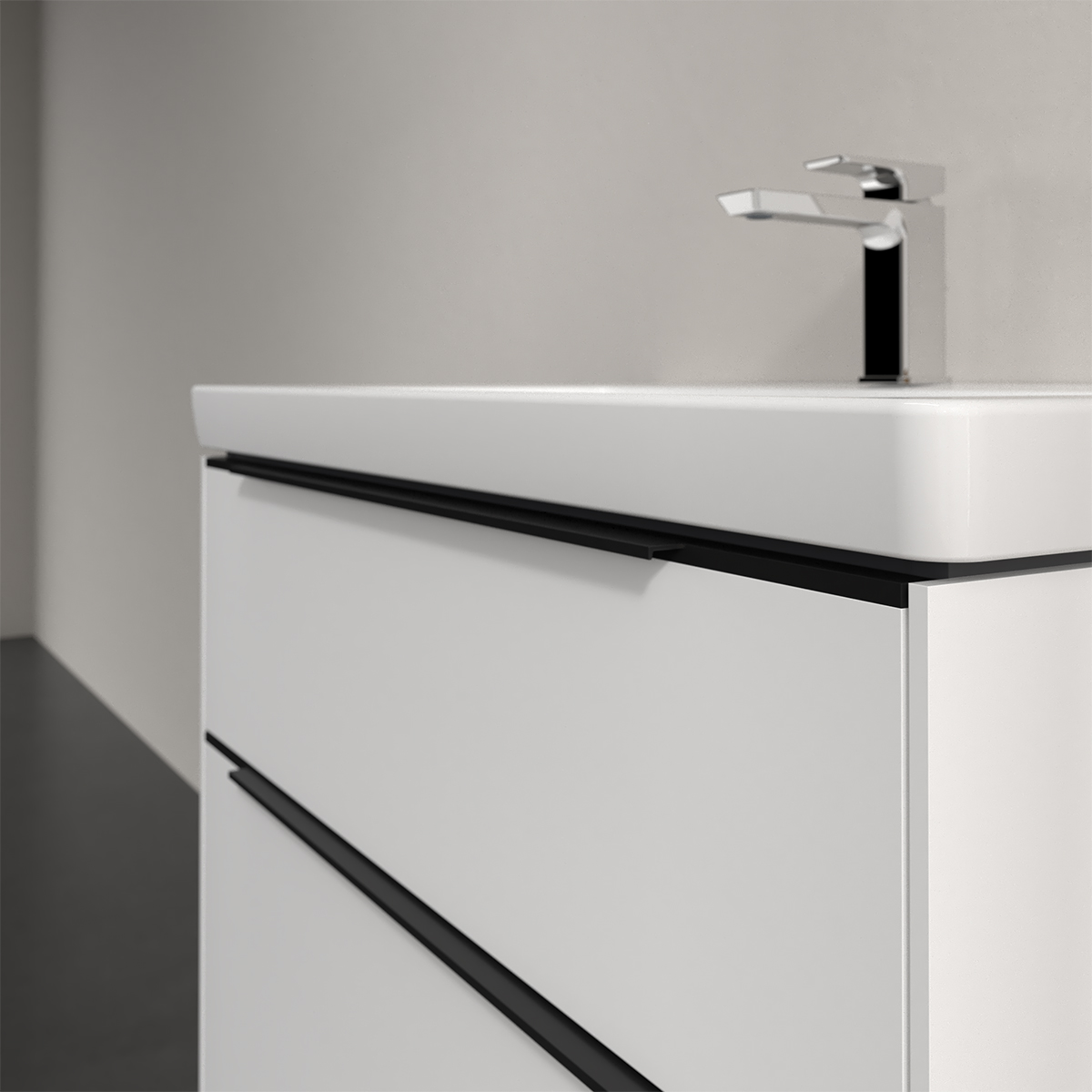 Tvättställsskåp Villeroy & Boch Subway 3.0 med 2 Lådor