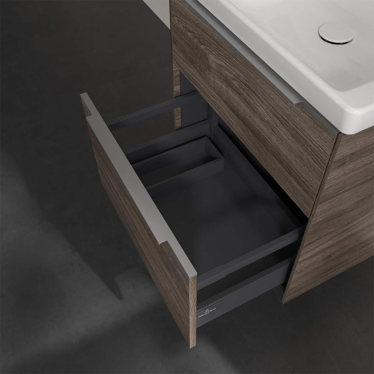 Tvättställsskåp Villeroy & Boch Subway 3.0 med 2 Lådor