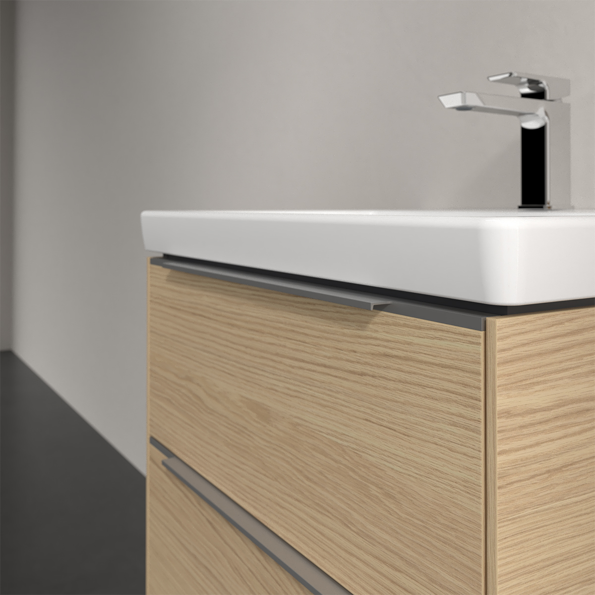 Tvättställsskåp Villeroy & Boch Subway 3.0 med 2 Lådor