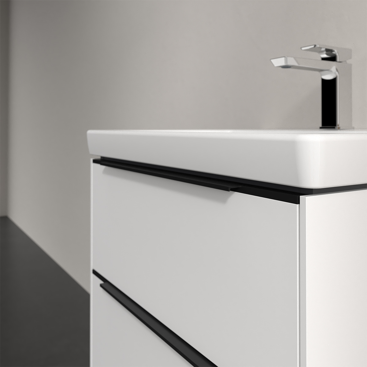 Tvättställsskåp Villeroy & Boch Subway 3.0 med 2 Lådor