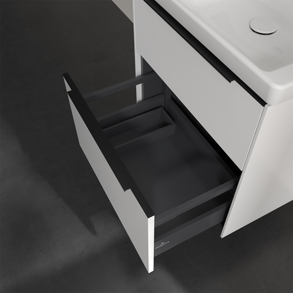 Tvättställsskåp Villeroy & Boch Subway 3.0 med 2 Lådor