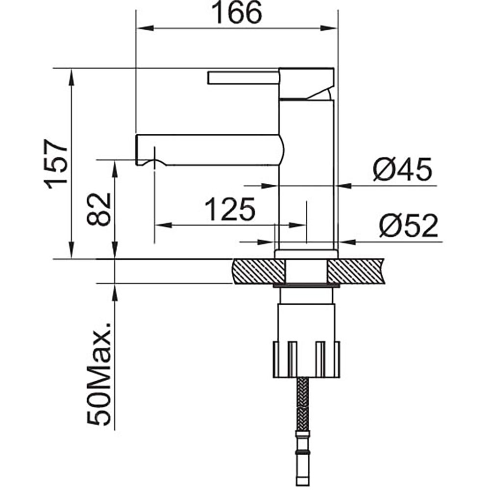 Servantbatteri Scandtap Steel Clear