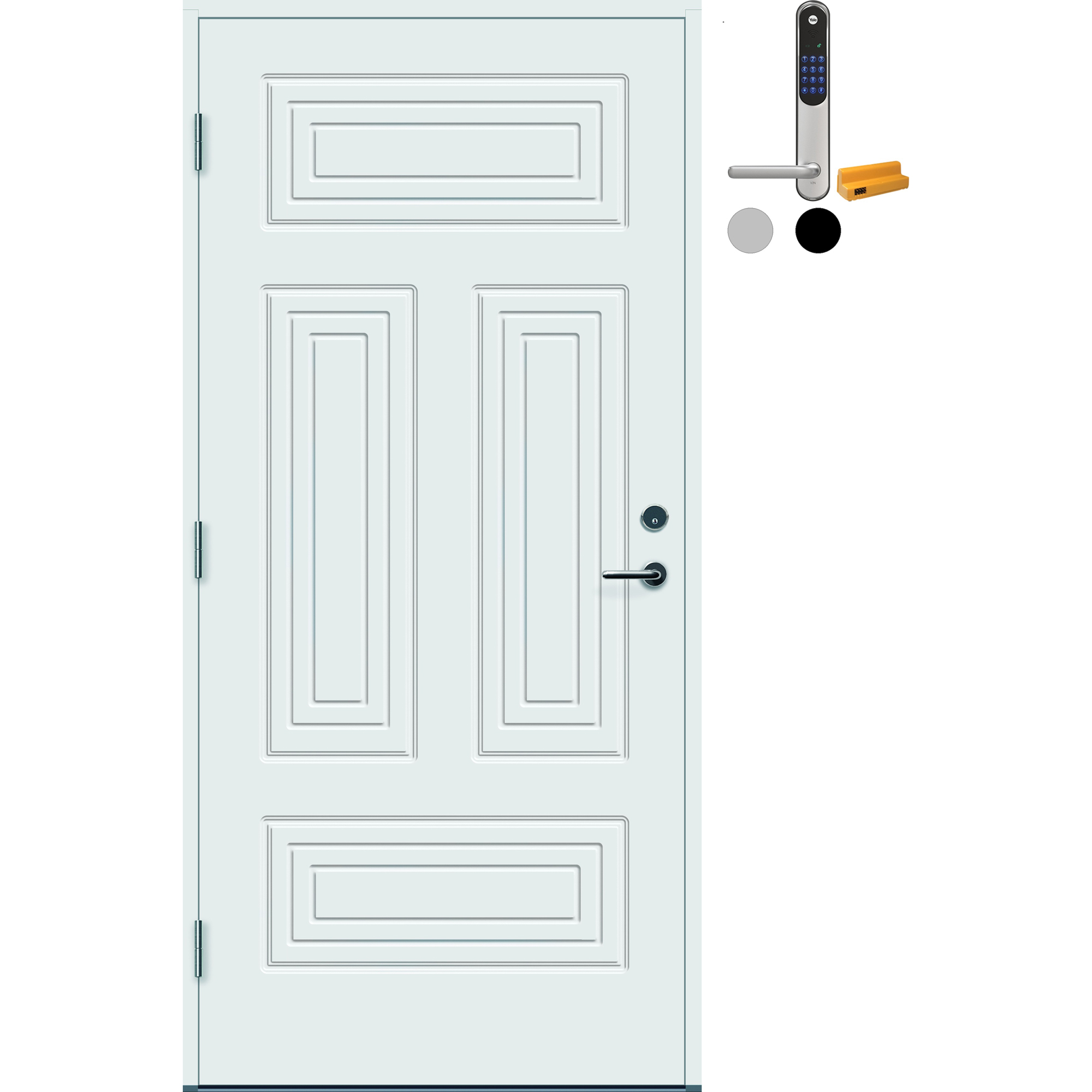 Ytterdør Bygg1 Stavern Thermoisolert med Yale Doorman Classic Home