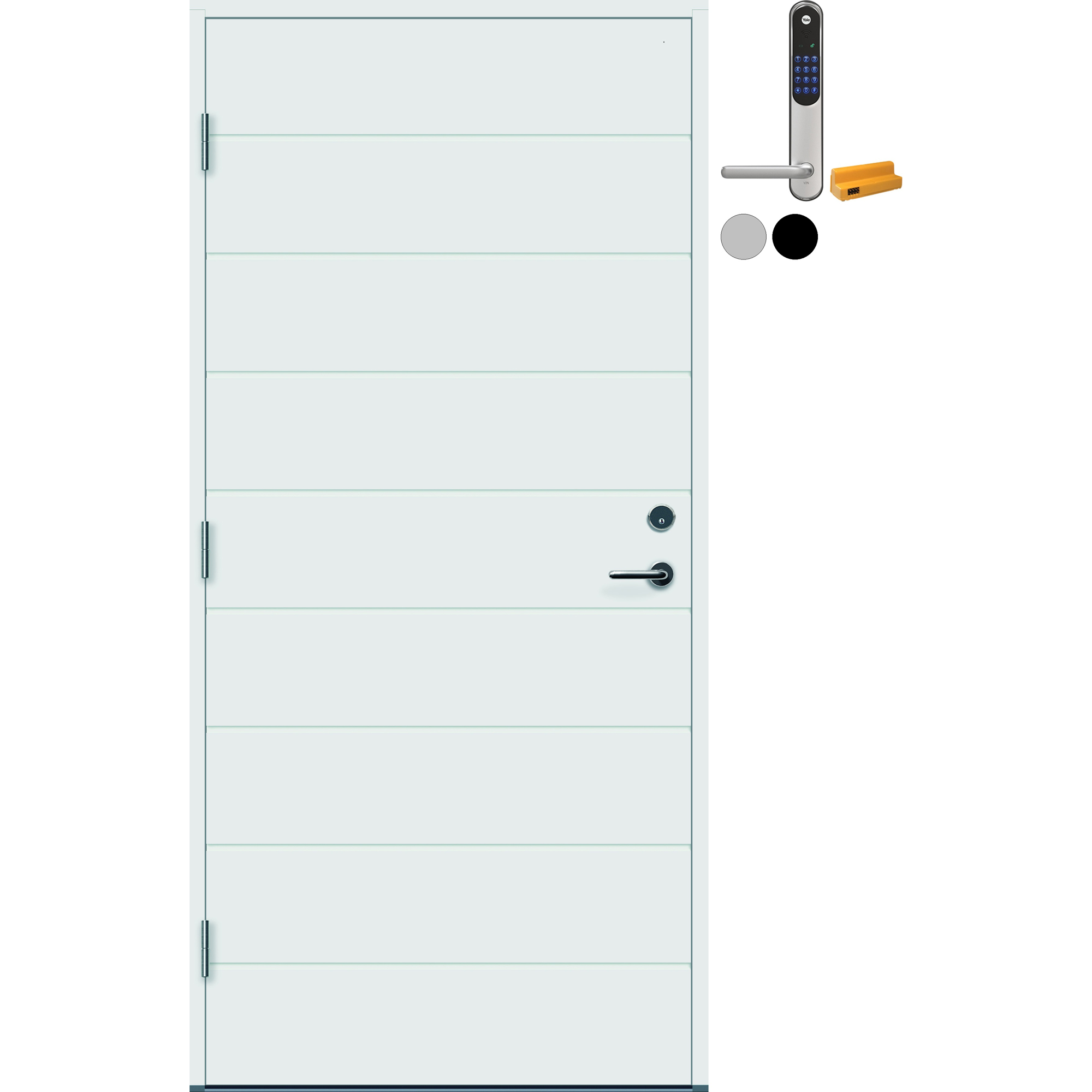 Ytterdør Bygg1 Tau Thermoisolert med Yale Doorman Classic Home