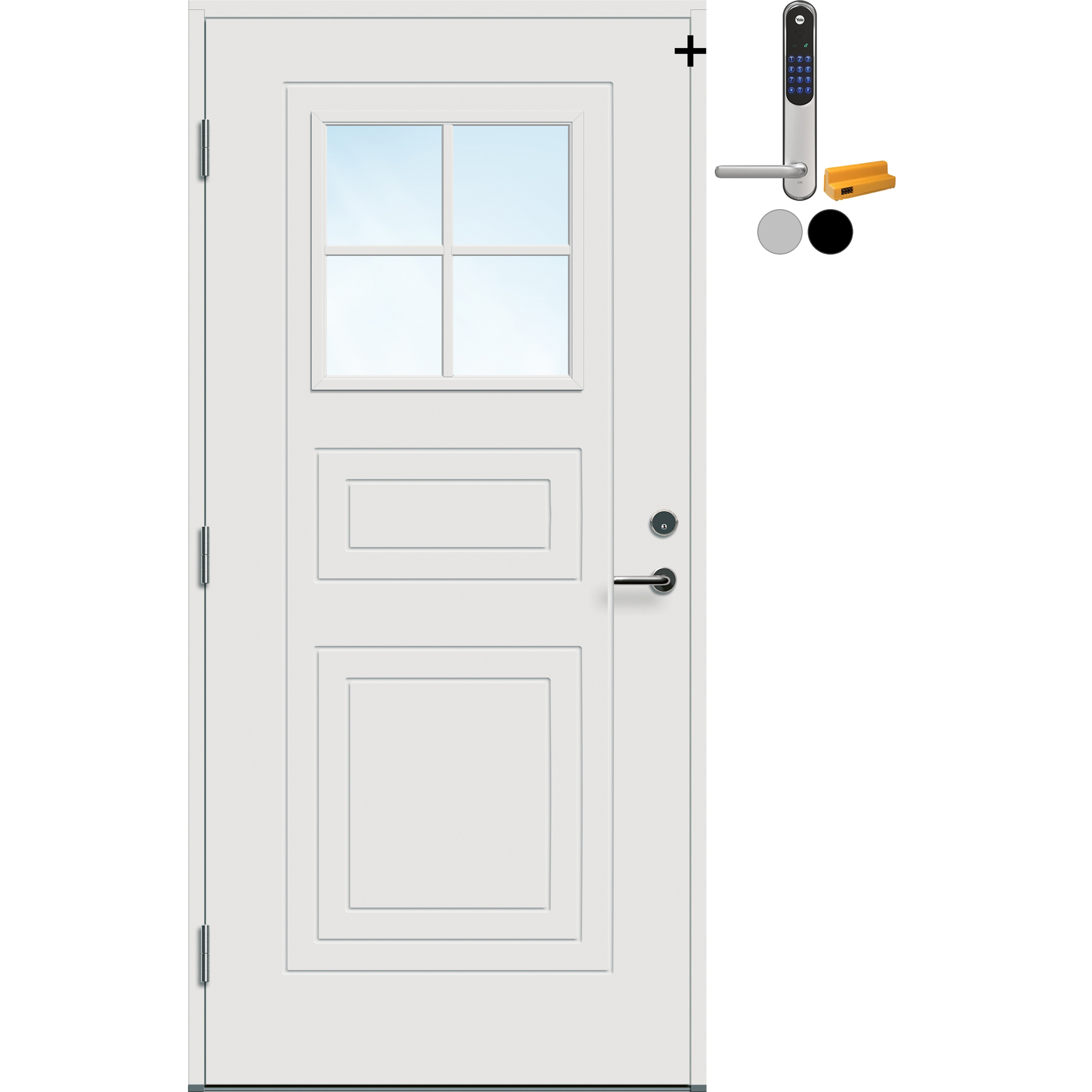 Ytterdør Bygg1 Utvik Cotswold med Yale Doorman Classic Home