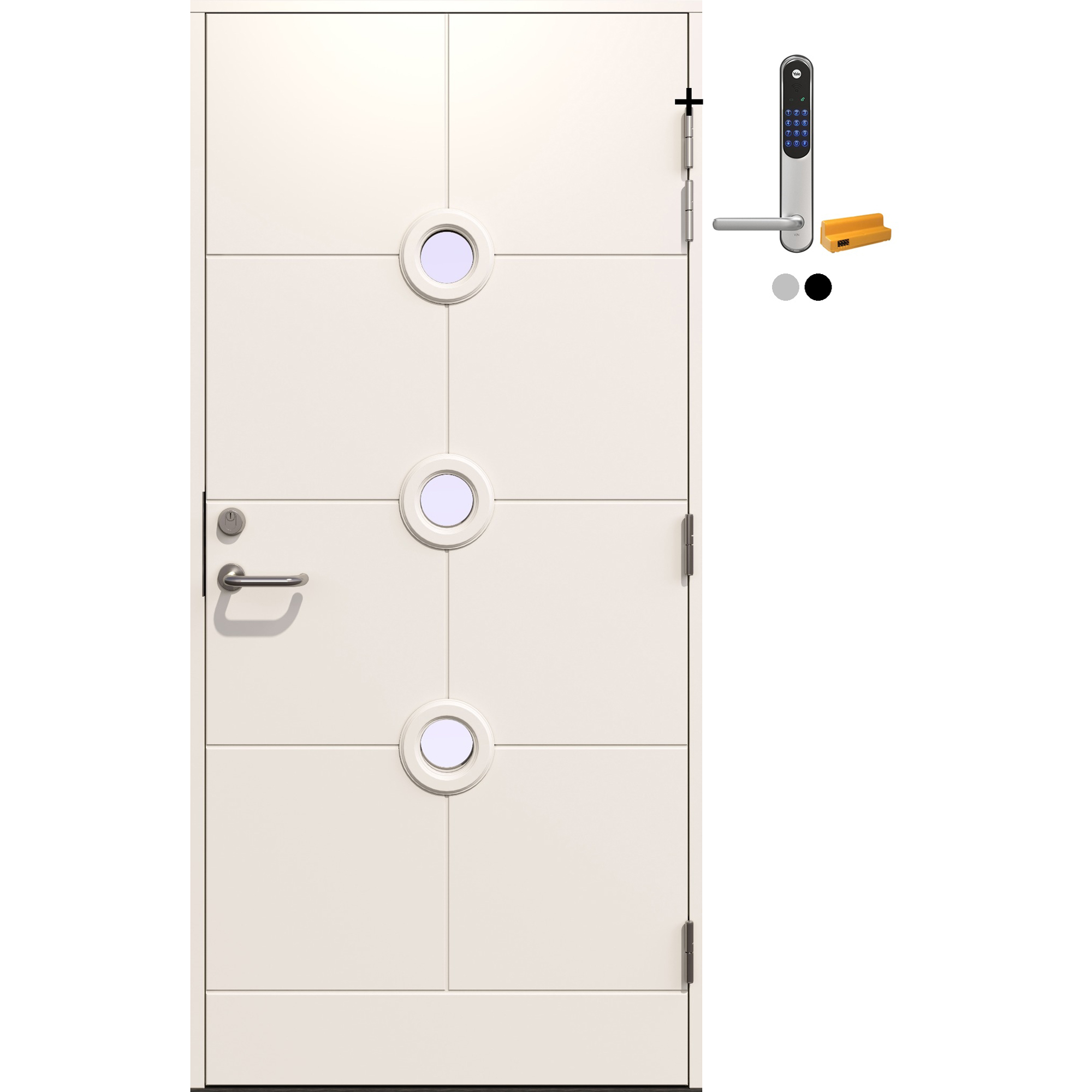 Ytterdør Gilje Helios med Yale Doorman Classic Home