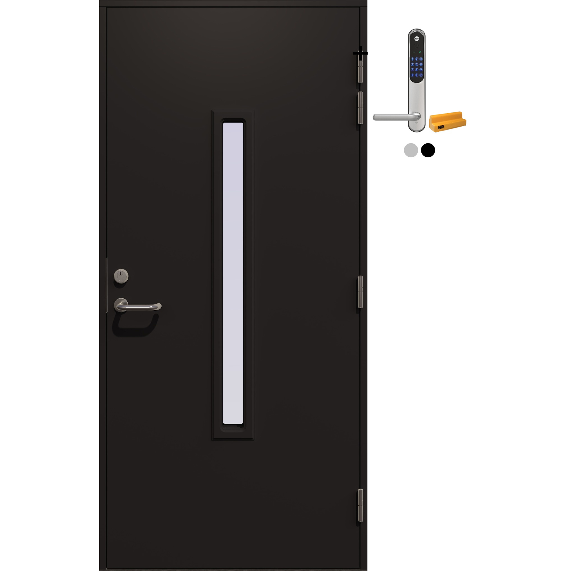 Ytterdør Gilje Herakles med Yale Doorman Classic Home