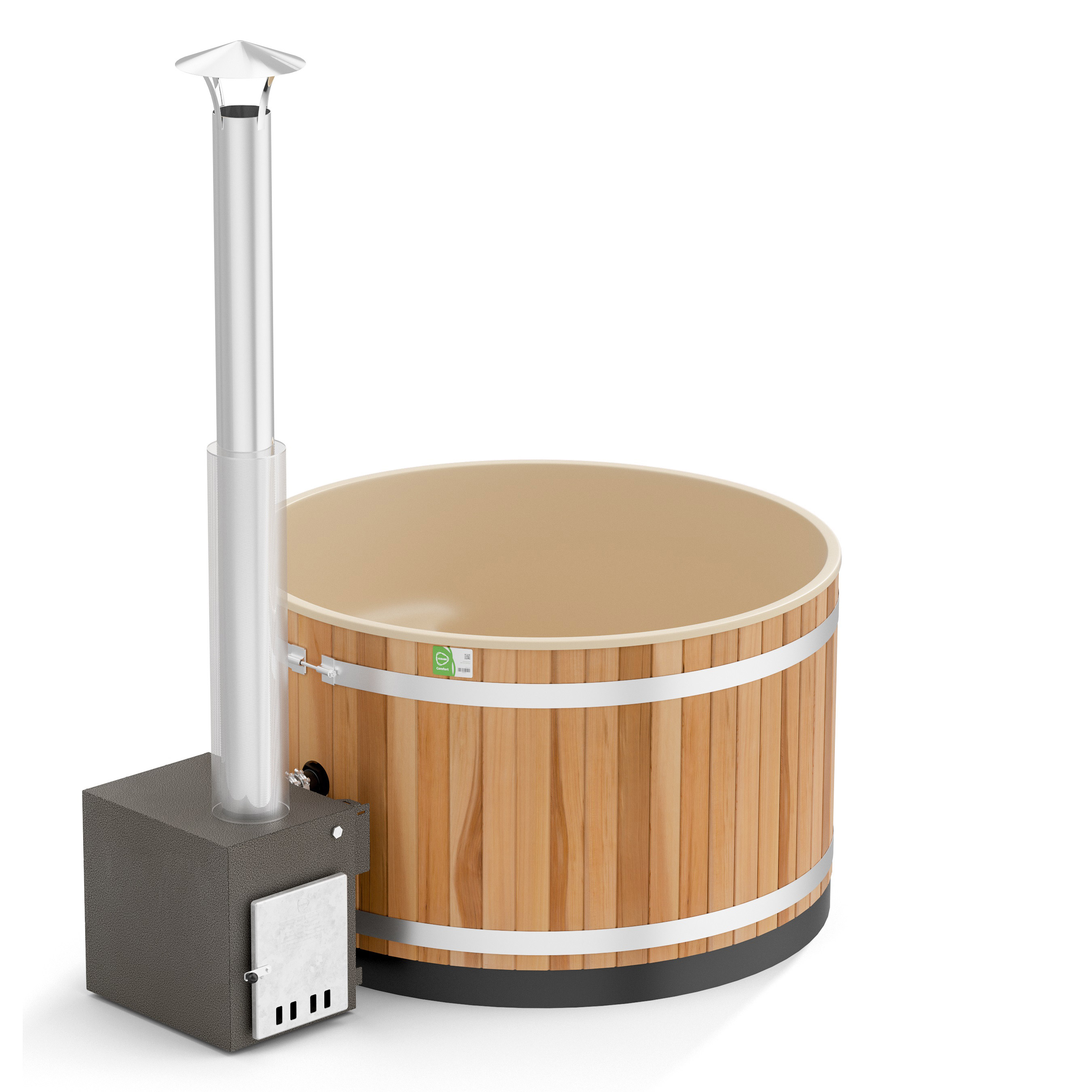 Badtunna Kirami Steady M MACU Färg ram: CaramelBeige, Färg kar: RedCedar