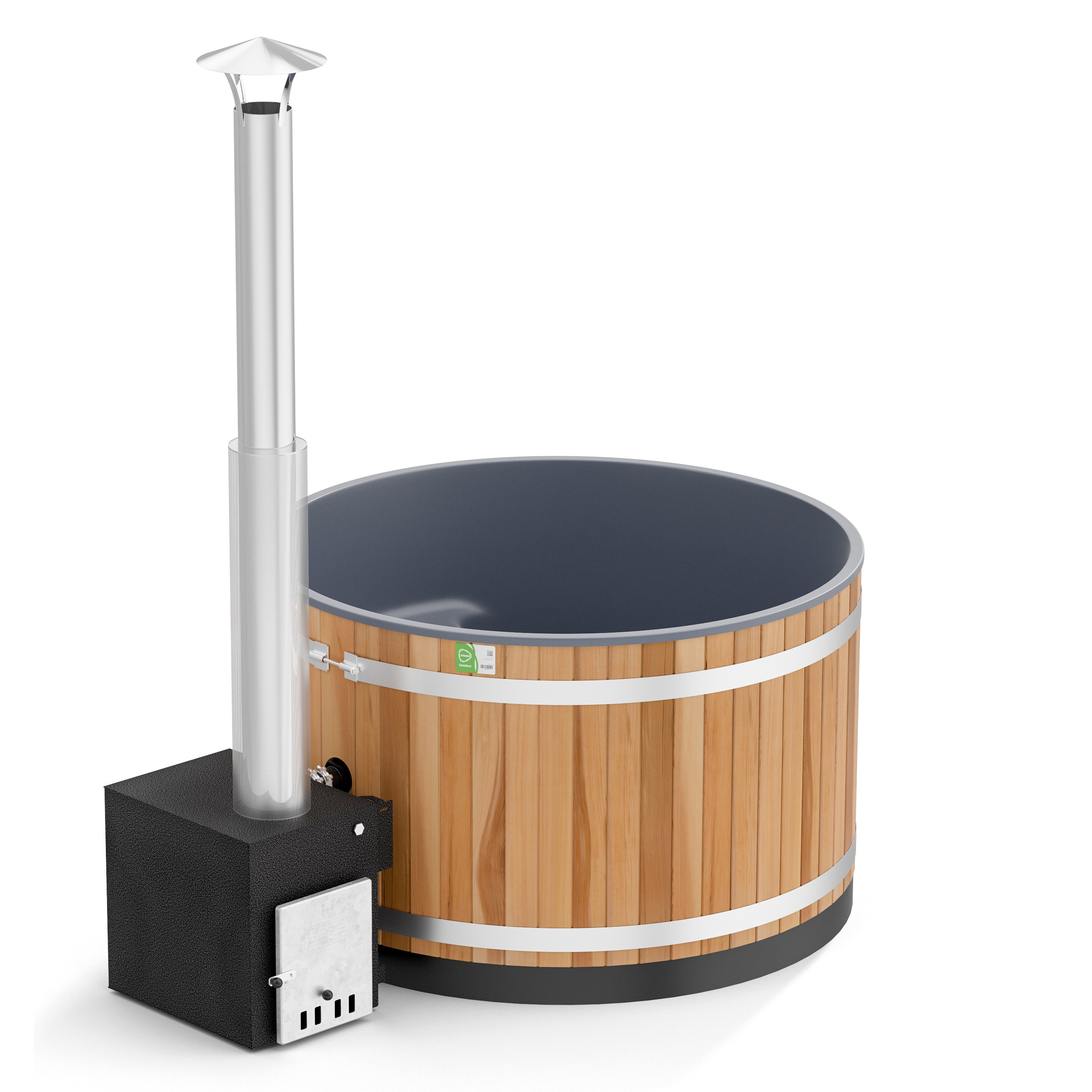 Badtunna Kirami Steady M CUBE Färg ram: CasualGray, Färg kar: RedCedar