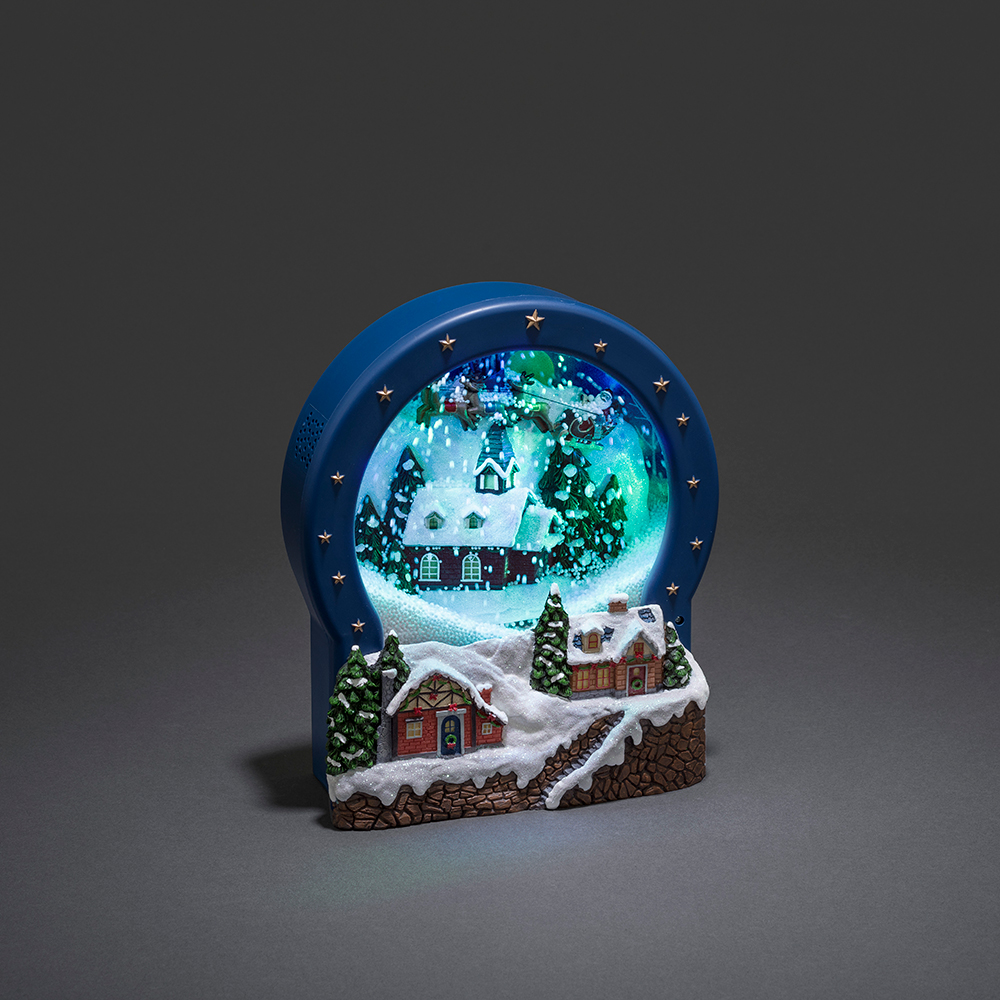 Juleby Gnosjö Konstsmide Hus med Snøfall