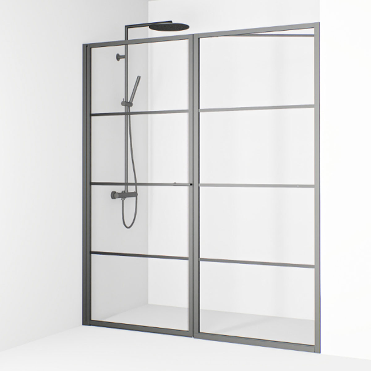 Duschdörr Macro Design Empire Swing Nisch med Spröjs | badrum - duschar - duschdorr | KakelKungen