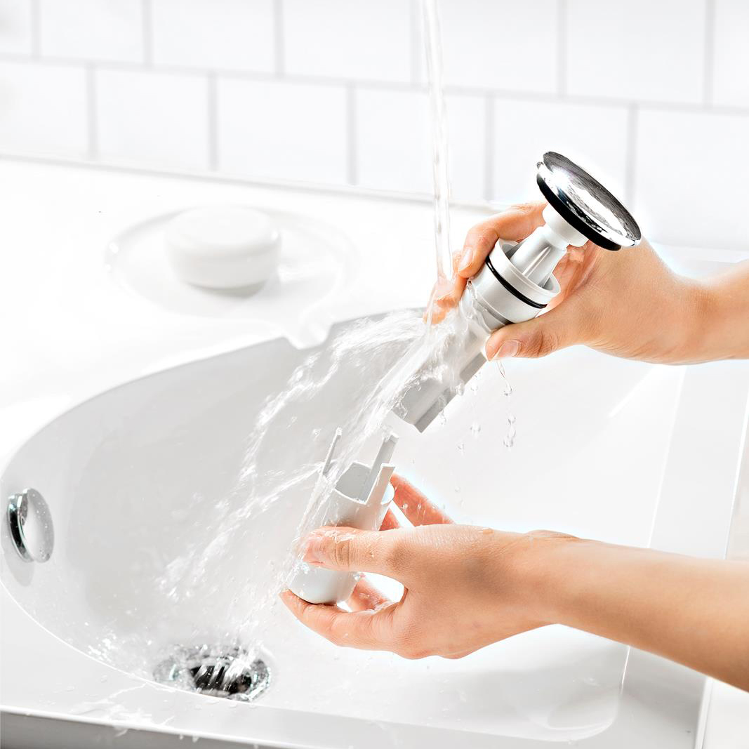 Bottenventil INR Easy-Clean Pop-Up med Vattenlås