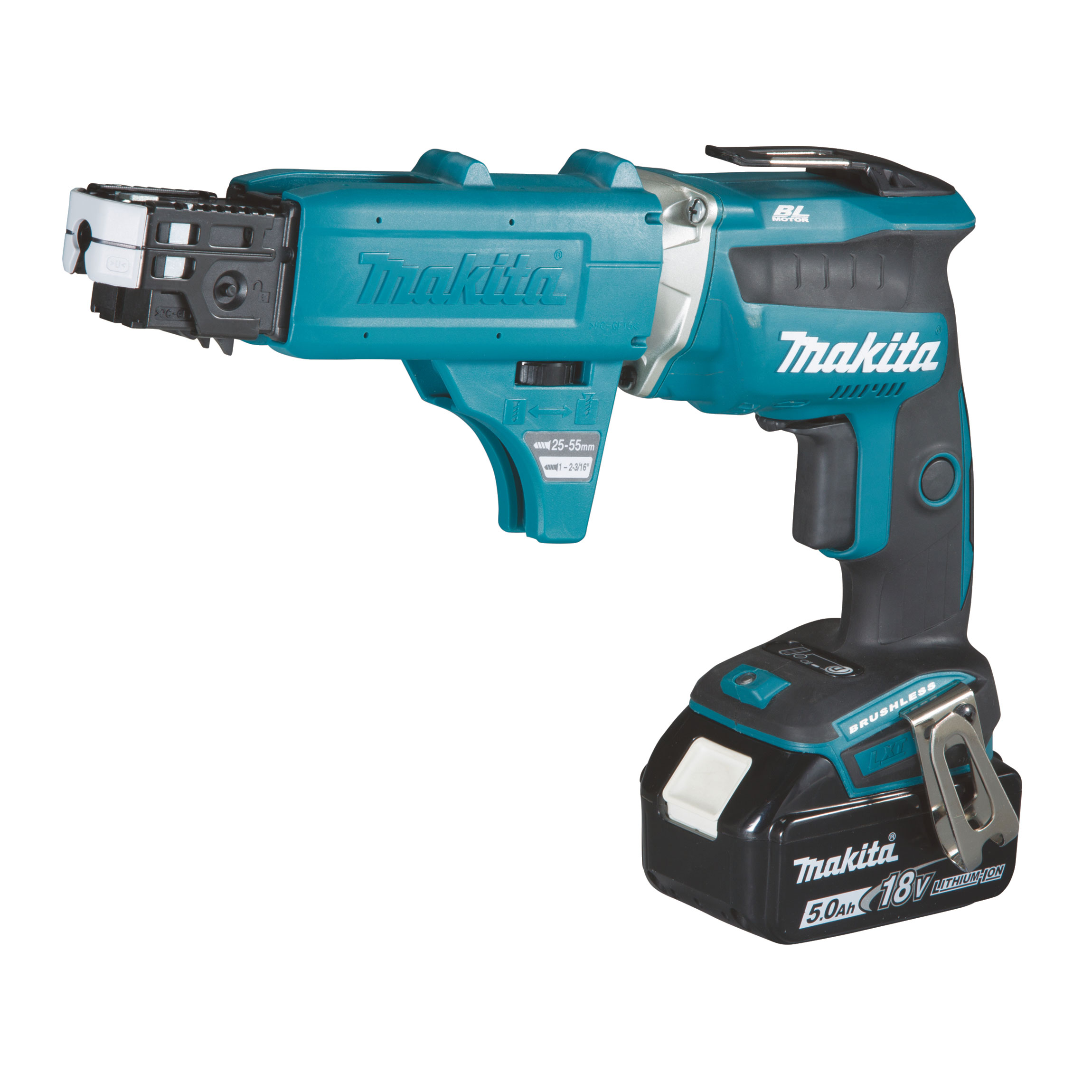 Skruvautomat Makita DFS452TJX2 18V 25-55 mm med Batteri