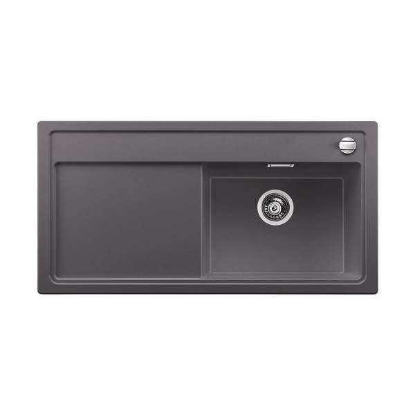 Diskbänk Blanco Zenar XL 6 S F Klippgrå, Stor diskho till höger