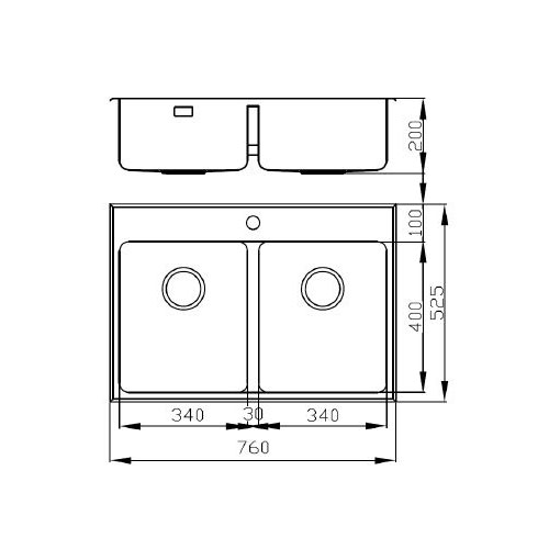 Oppvaskkum Nordic Tech Safir 80 K B