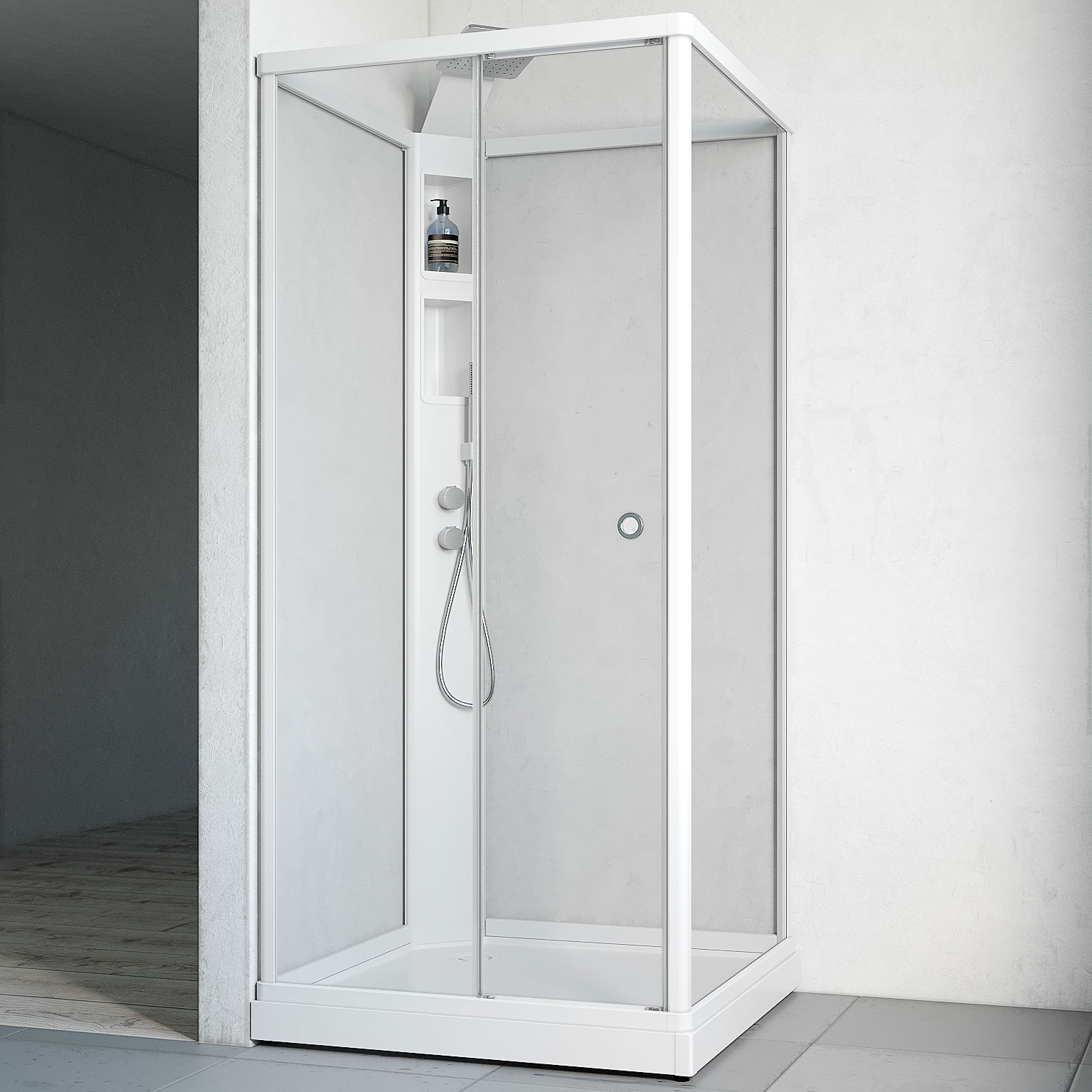 Duschkabin Macro Design Flow Front med Infälld Blandare | badrum - duschar - duschkabin | KakelKungen