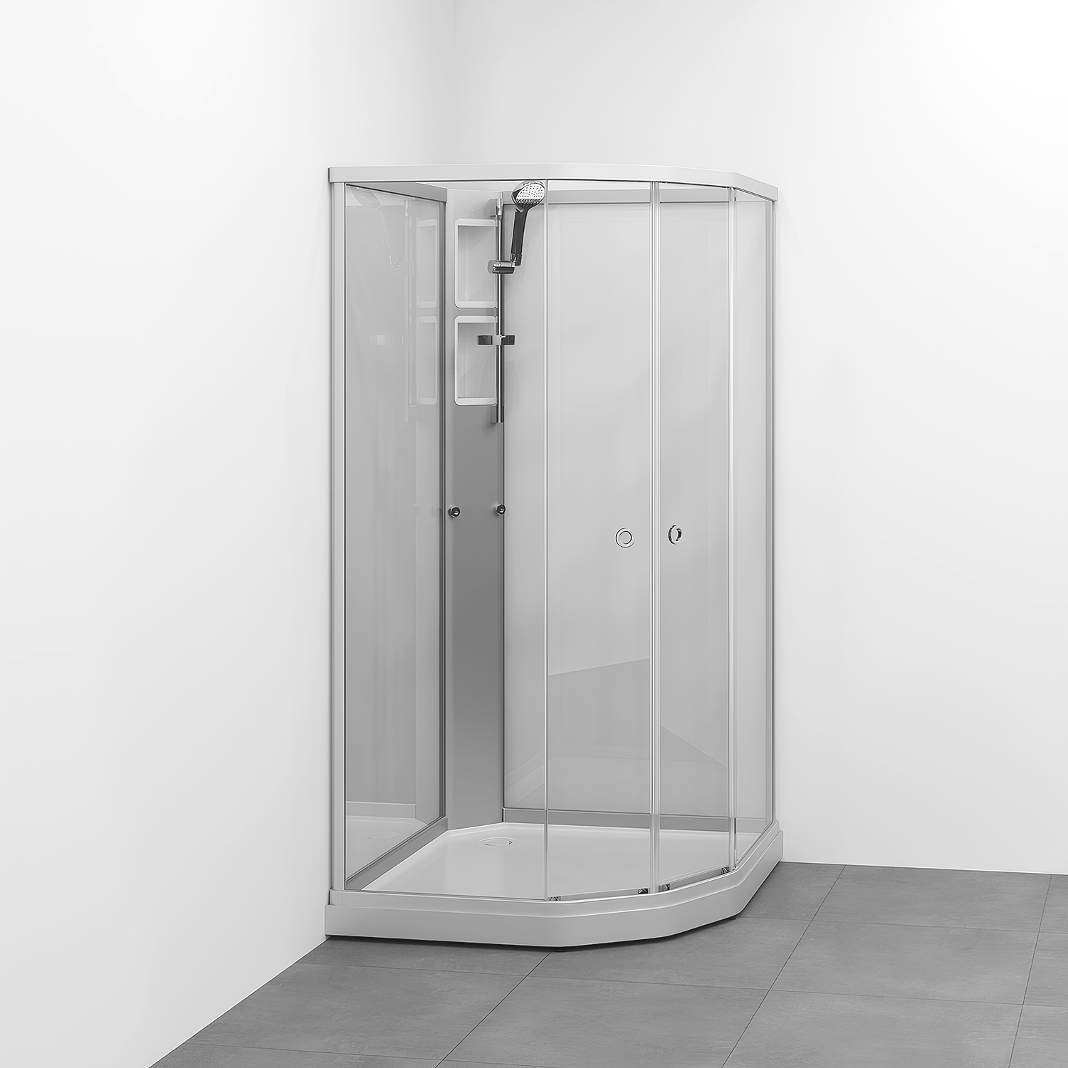 Duschkabin Macro Design Flow Semi utan Blandare | badrum - duschar - duschkabin | KakelKungen