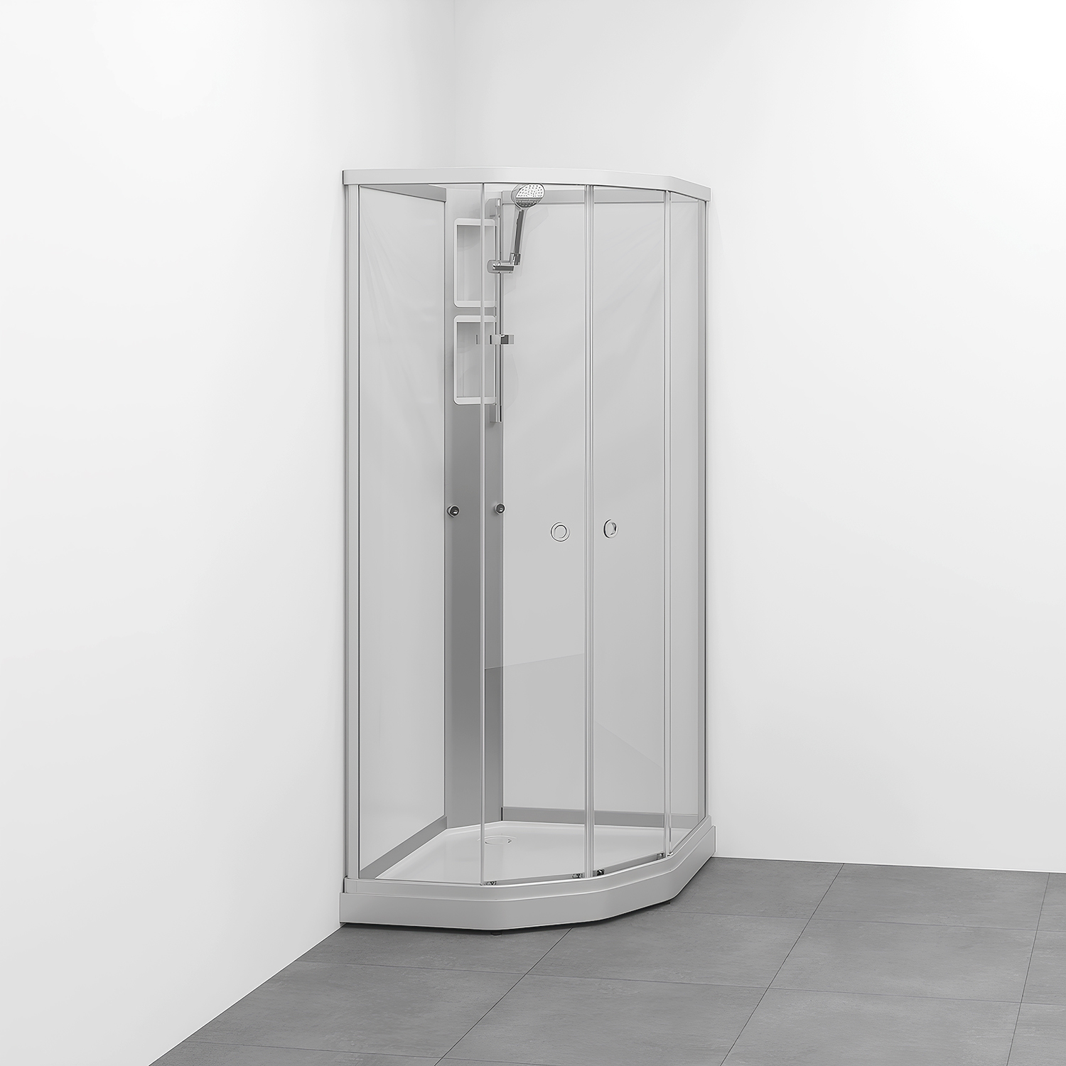 Duschkabin Macro Design Flow Semi utan Blandare | badrum - duschar - duschkabin | KakelKungen