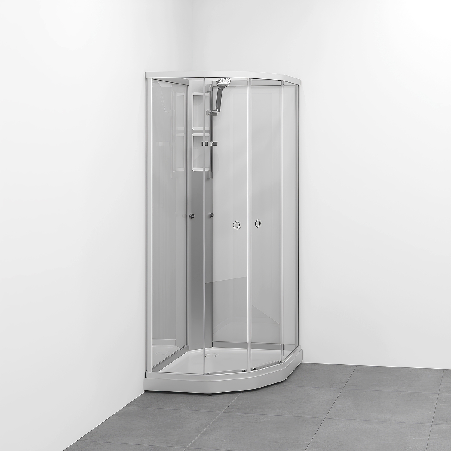 Duschkabin Macro Design Flow Semi utan Blandare | badrum - duschar - duschkabin | KakelKungen