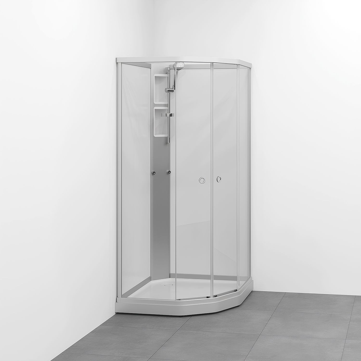 Duschkabin Macro Design Flow Semi utan Blandare | badrum - duschar - duschkabin | KakelKungen