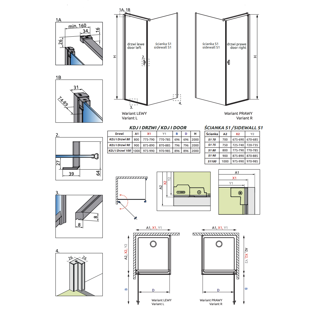 Duschhörn Strømberg Noma 135 Fast Vägg + Dörr