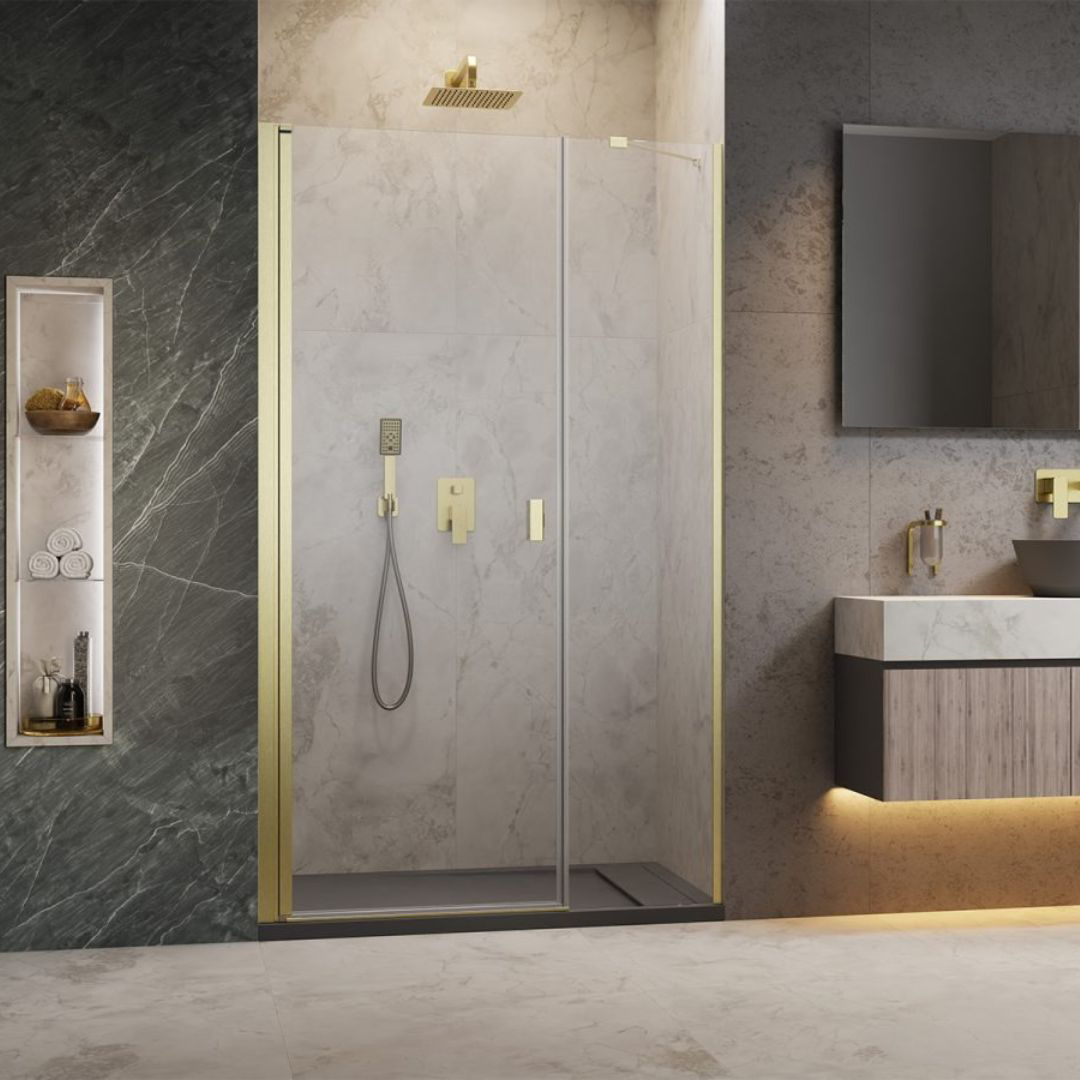 Duschdörr Strømberg Noma 45 med Sidopanel Nisch