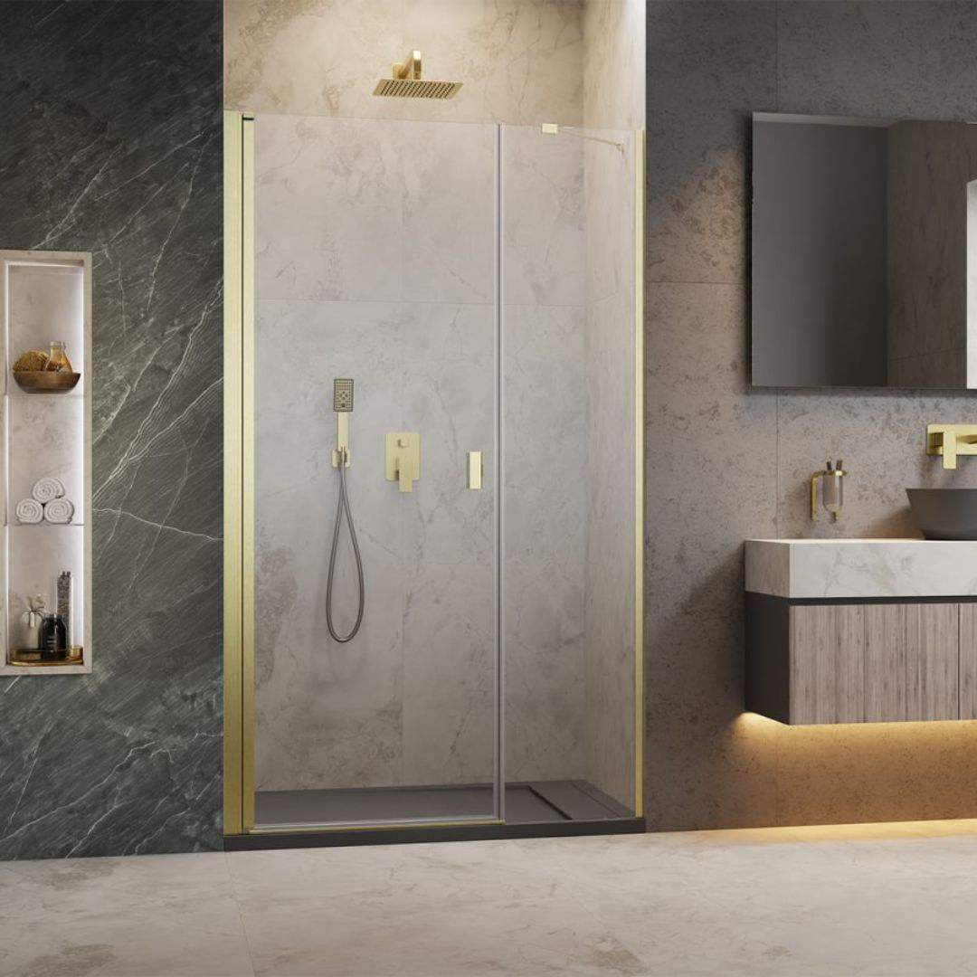 Duschdörr Strømberg Noma 45 med Sidopanel Nisch