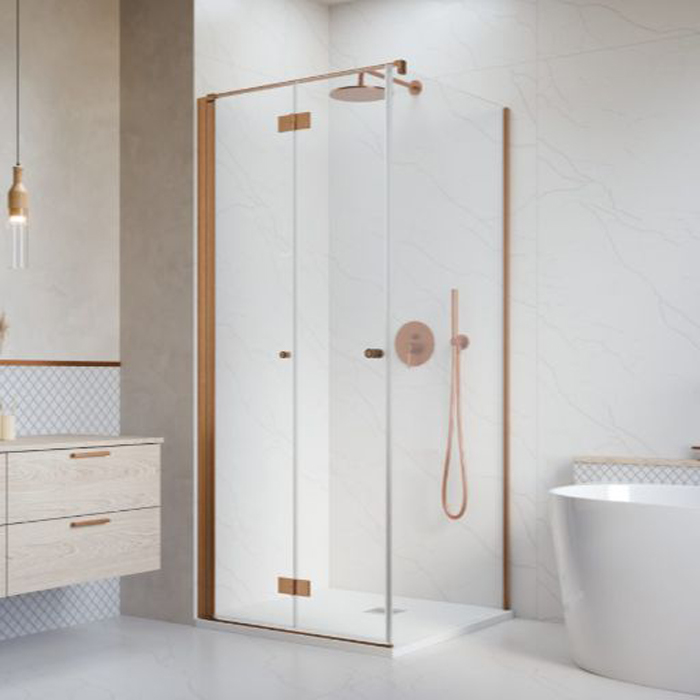 Duschhörn Strømberg Noma 195 Fast Vägg + Vikbar Dörr