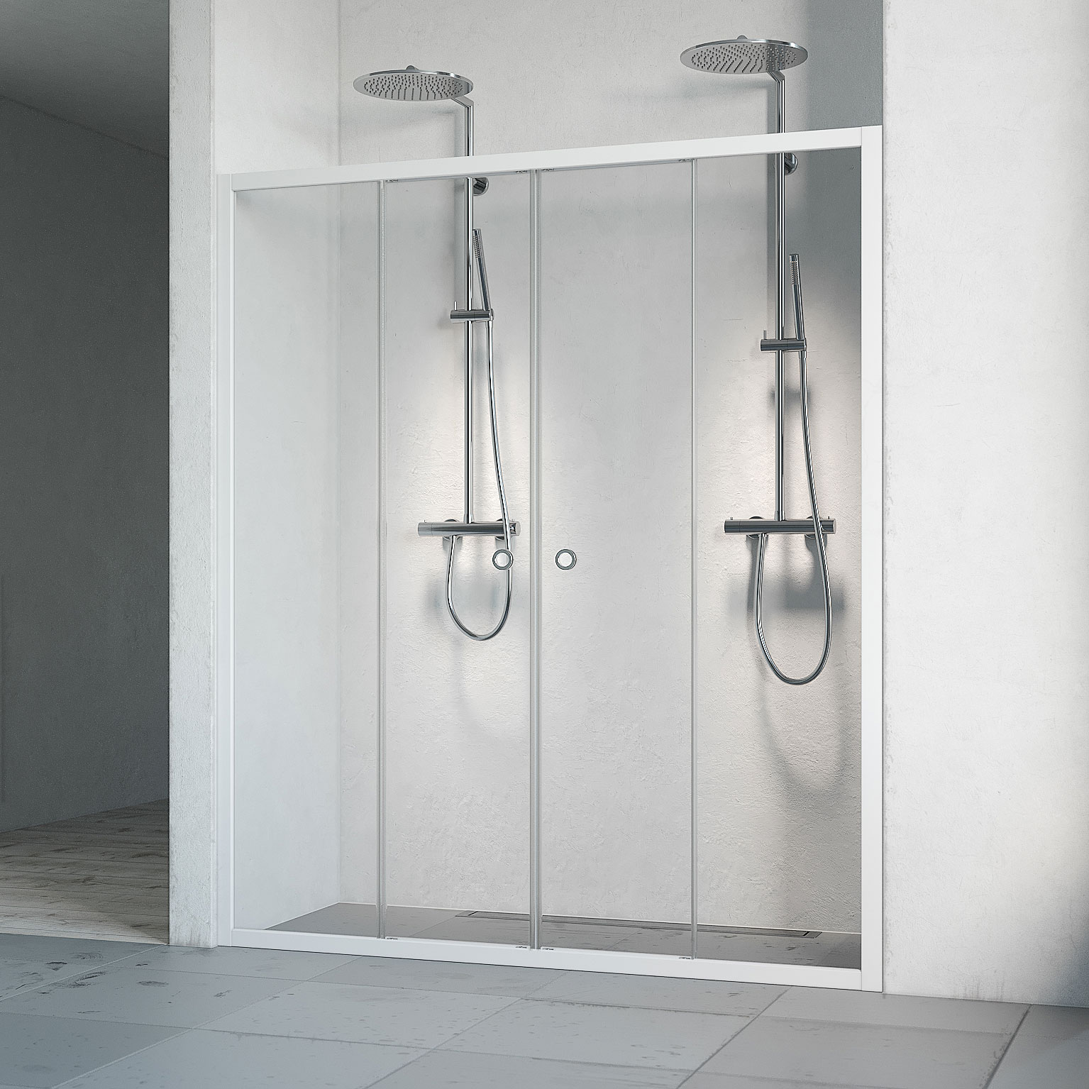 Duschdörr Macro Design Flow Nisch 4D | badrum - duschar - duschhorn | KakelKungen