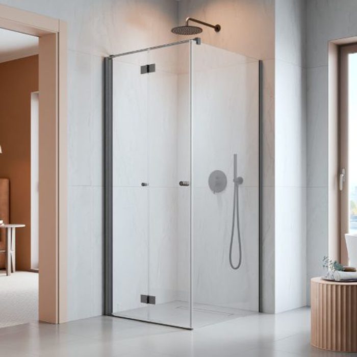 Duschhörn Strømberg Noma 195 Fast Vägg + Vikbar Dörr