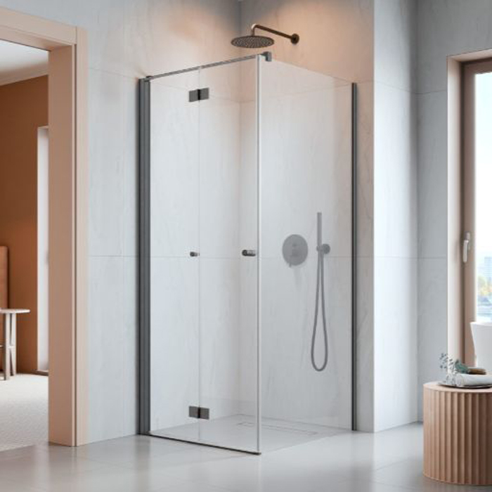 Duschhörn Strømberg Noma 195 Fast Vägg + Vikbar Dörr