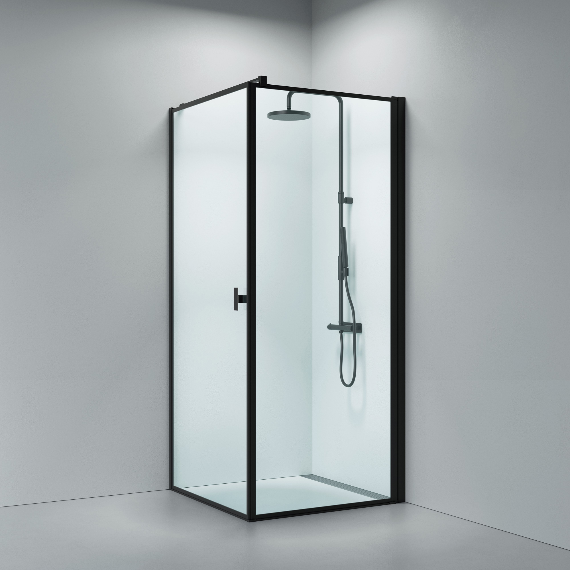Duschhörn Strømberg Noma 135 Frame Fast Vägg + Dörr | badrum - duschar - duschhorn | KakelKungen