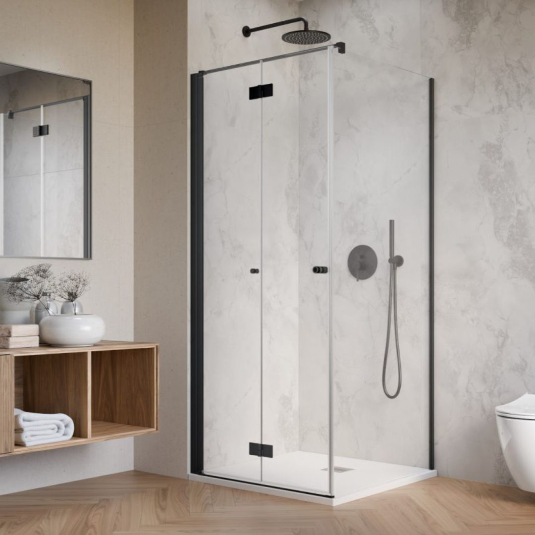 Duschhörn Strømberg Noma 195 Fast Vägg + Vikbar Dörr