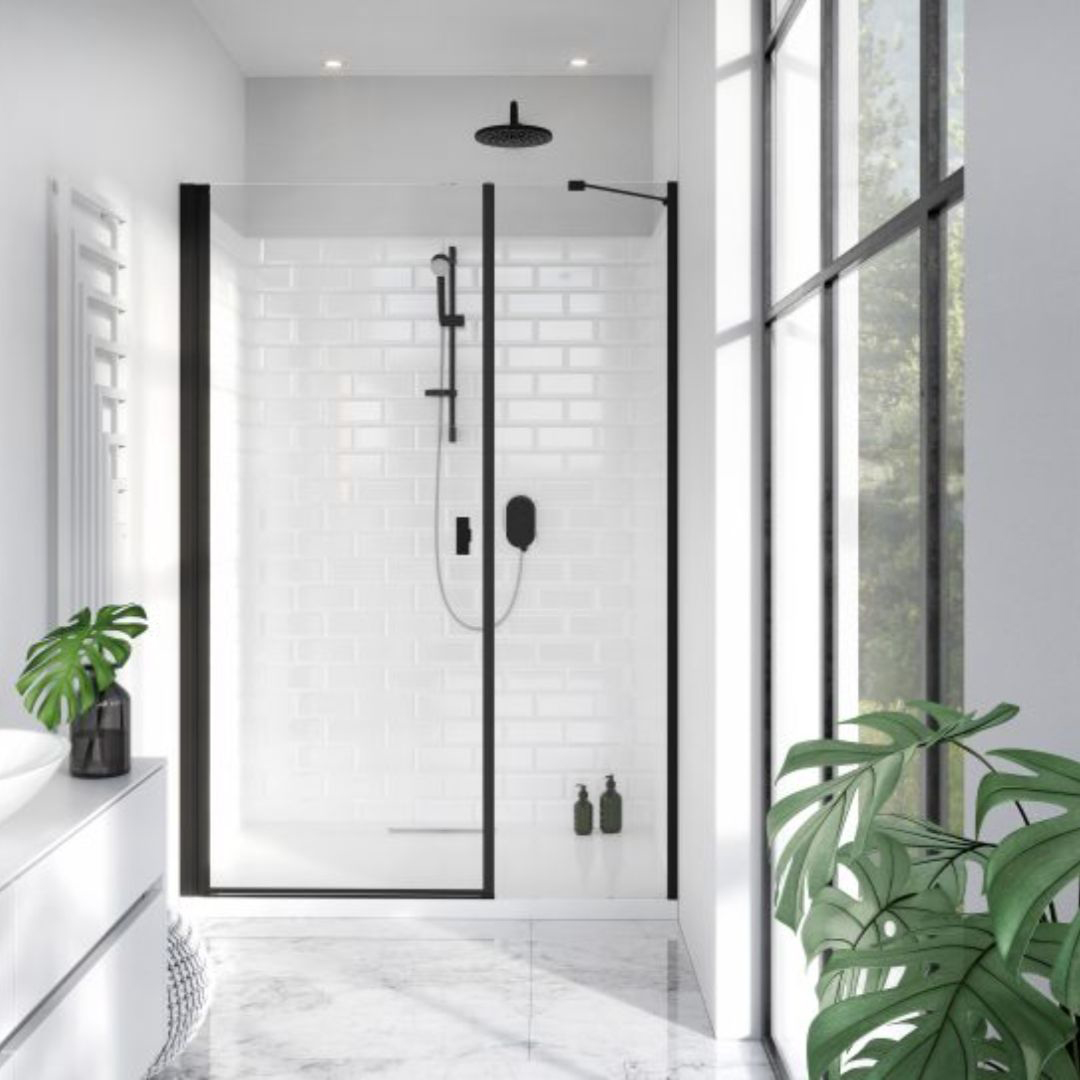 Duschdörr Strømberg Noma 45 med Sidopanel Nisch