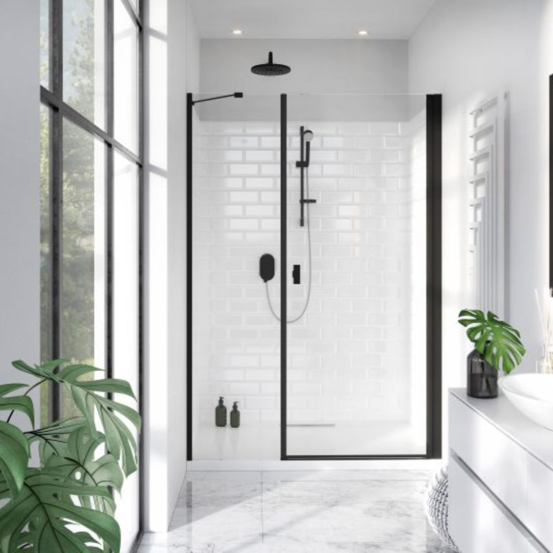 Duschdörr Strømberg Noma 45 med Sidopanel Nisch