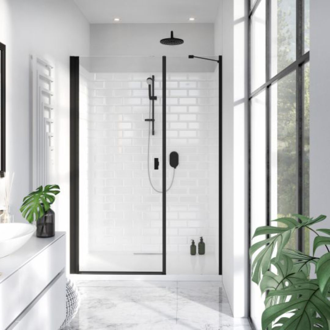 Duschdörr Strømberg Noma 45 med Sidopanel Nisch