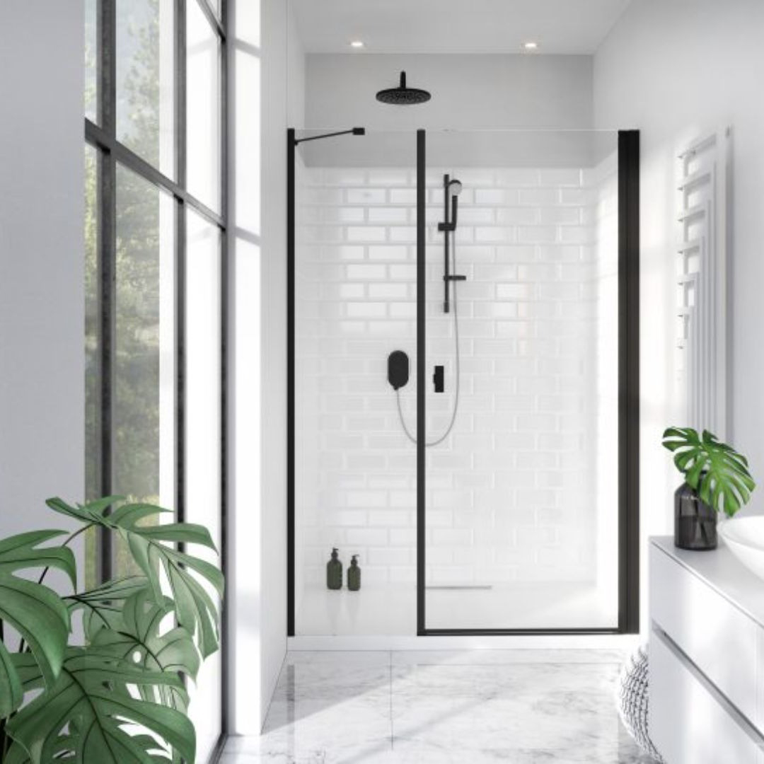 Duschdörr Strømberg Noma 45 med Sidopanel Nisch