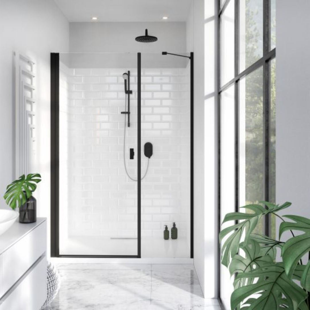 Duschdörr Strømberg Noma 45 med Sidopanel Nisch