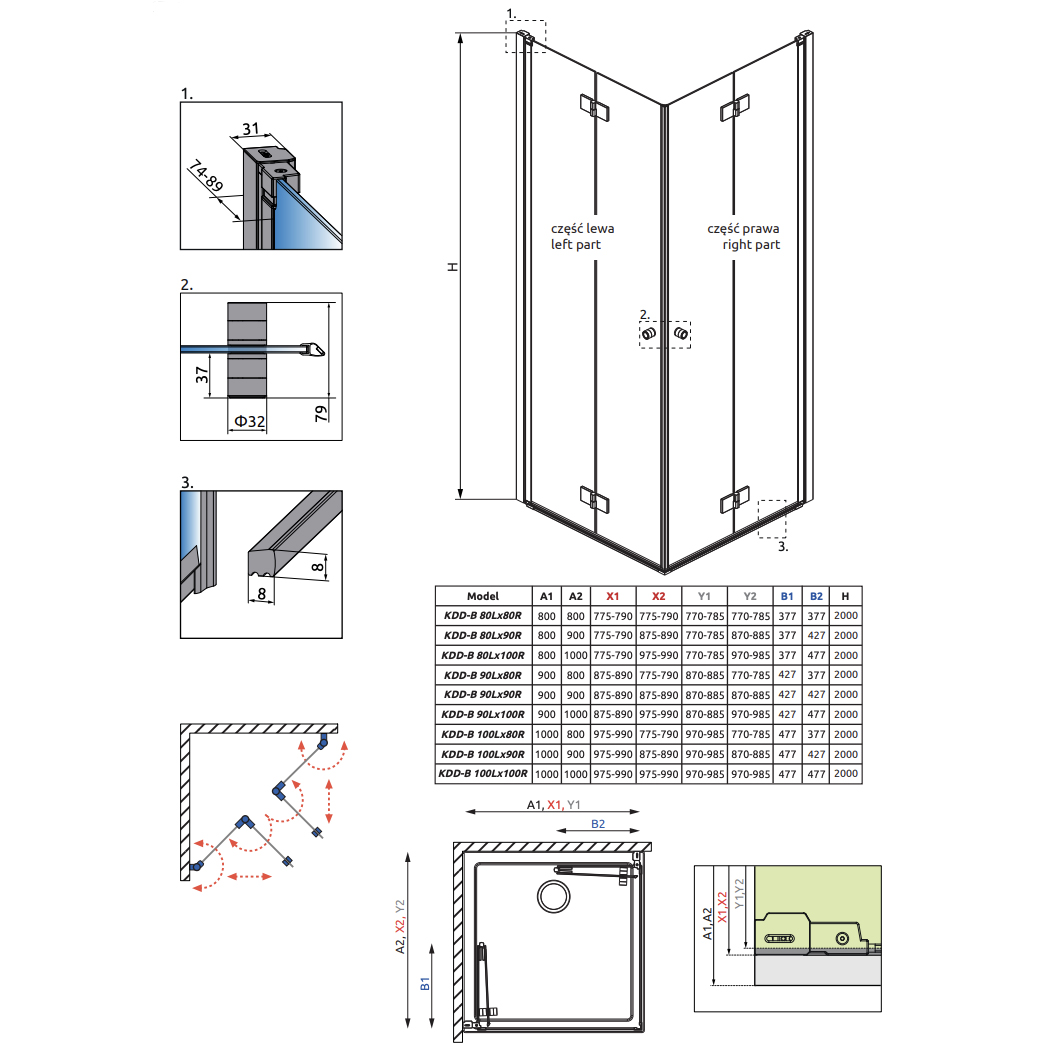 Bygg ihop, skilj på storlek och färg på profil